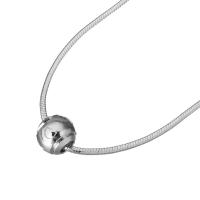 Латунь Ожерелье, покрытый платиной, змея цепи & Женский 1mm, длина:Приблизительно 17.5 дюймовый, продается Strand