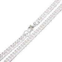 Stainless Steel Chain Necklace, real silver plated, Unisex & curb chain Approx 23 Inch 