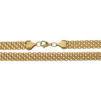 Halskette, Edelstahl, vergoldet, unisex & Oval-Kette, 8mm, Länge:ca. 20 ZollInch, verkauft von Strang