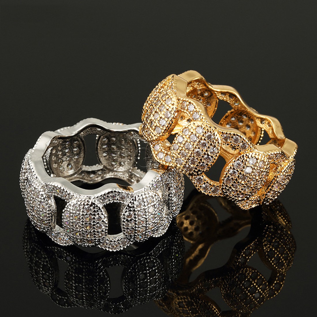 Anilo de dedo de latón, metal, chapado, unisexo & con diamantes de imitación, más colores para la opción, 12mm, Vendido por UD