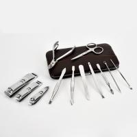 Stainless Steel Nail polishing kit, Cuticle Nipper & double-side pick & nail knife & Acnes Pin & Small Plain Top Nail Clipper & Big Plain Top Nail Clipper & Cuticle Fork & manicure scissors & Slant Nail Clipper & eyebrow tweezers​ & earpick & nail file, Corrosion-Resistant 
