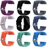 Watch Band, Silicone, with Zinc Alloy, platinum color plated 