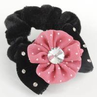 Velveteen Hair Jewelry Elastic, with Chiffon, iron-on & for woman 