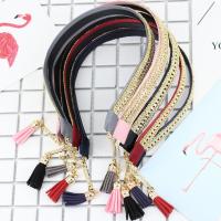 Hair Bands, PU Leather, with Grosgrain Ribbon & Velveteen Cord & Zinc Alloy, for woman 20mm 