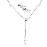Fashion Stainless Steel Jewelry Sets, earring & necklace, with 2Inch extender chain, Letter, word love, oval chain & for woman, original color 1mm Approx 18 Inch 