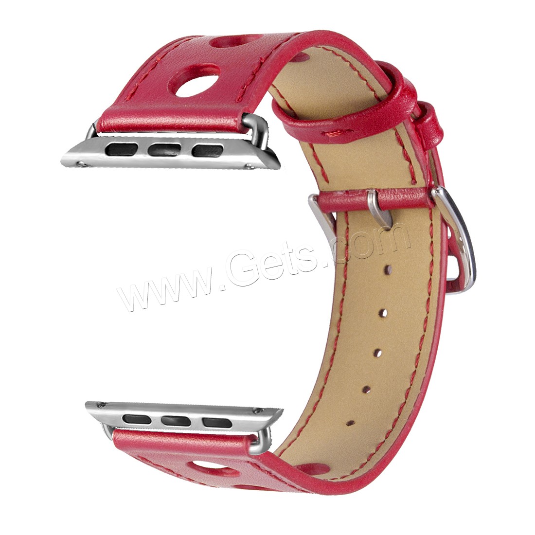 Cuir bracelet de montre, avec acier inoxydable, normes différentes pour le choix, plus de couleurs à choisir, Longueur:Environ 6.5-8 pouce, Vendu par PC