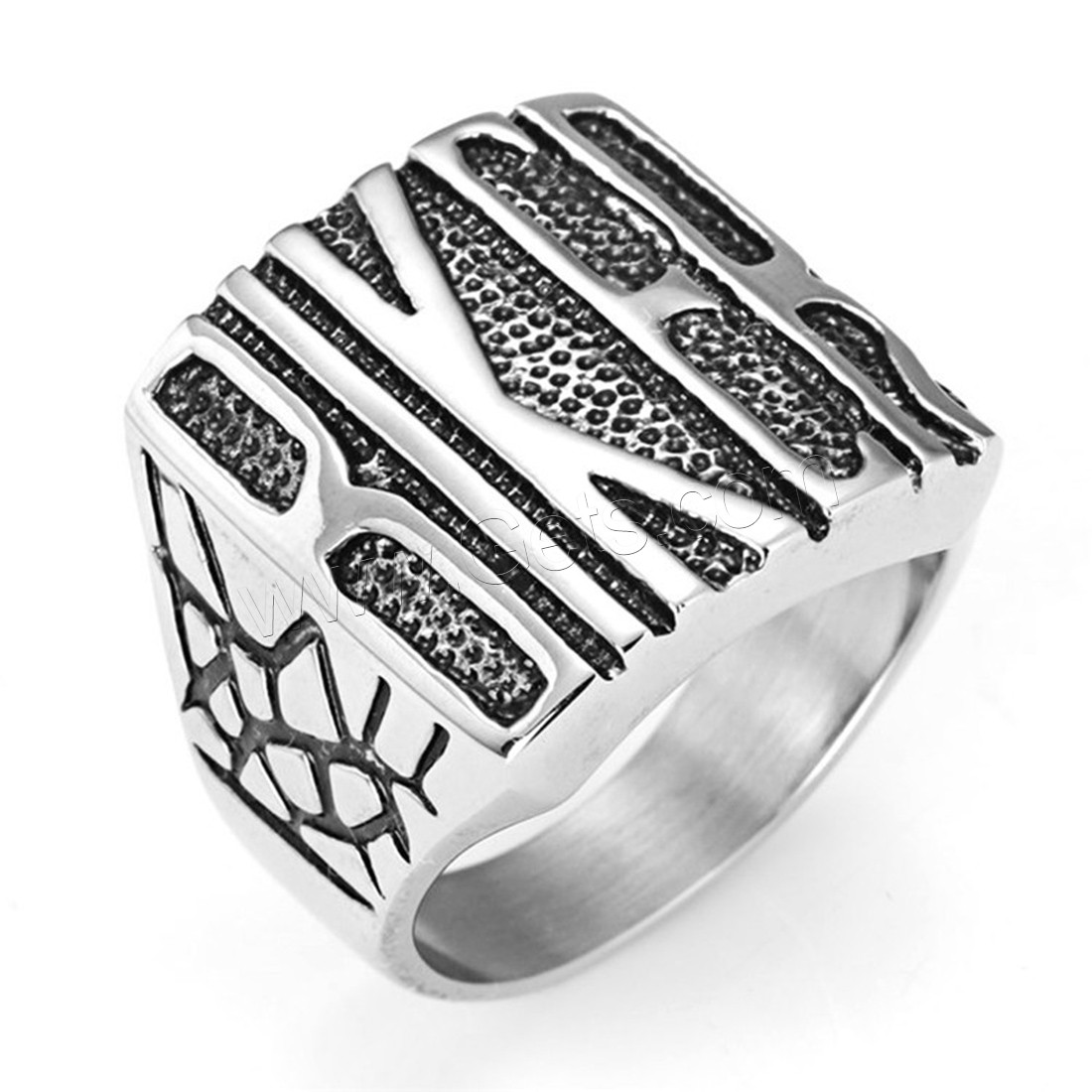 Titanium Steel Finger Ring, polished, different size for choice & for man & blacken, 23mm, Sold By PC