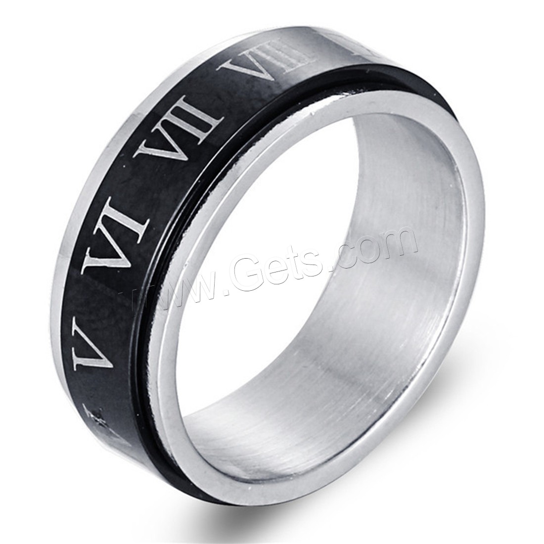 Titanium Steel Finger Ring, plated, polished & different size for choice & for man, 8mm, Sold By PC