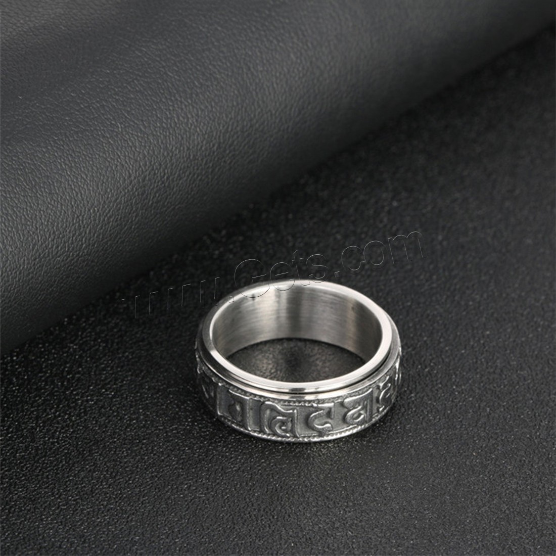 Titanium Steel Finger Ring, polished, different size for choice & for man & blacken, 8mm, Sold By PC