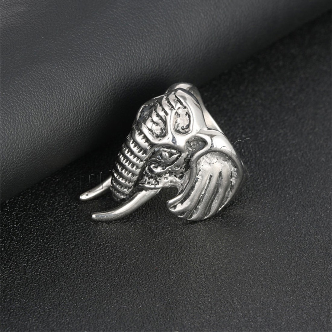 Titan Stahl Fingerring, Titanstahl, Elephant, poliert, verschiedene Größen vorhanden & für den Menschen & Schwärzen, 32mm, verkauft von PC
