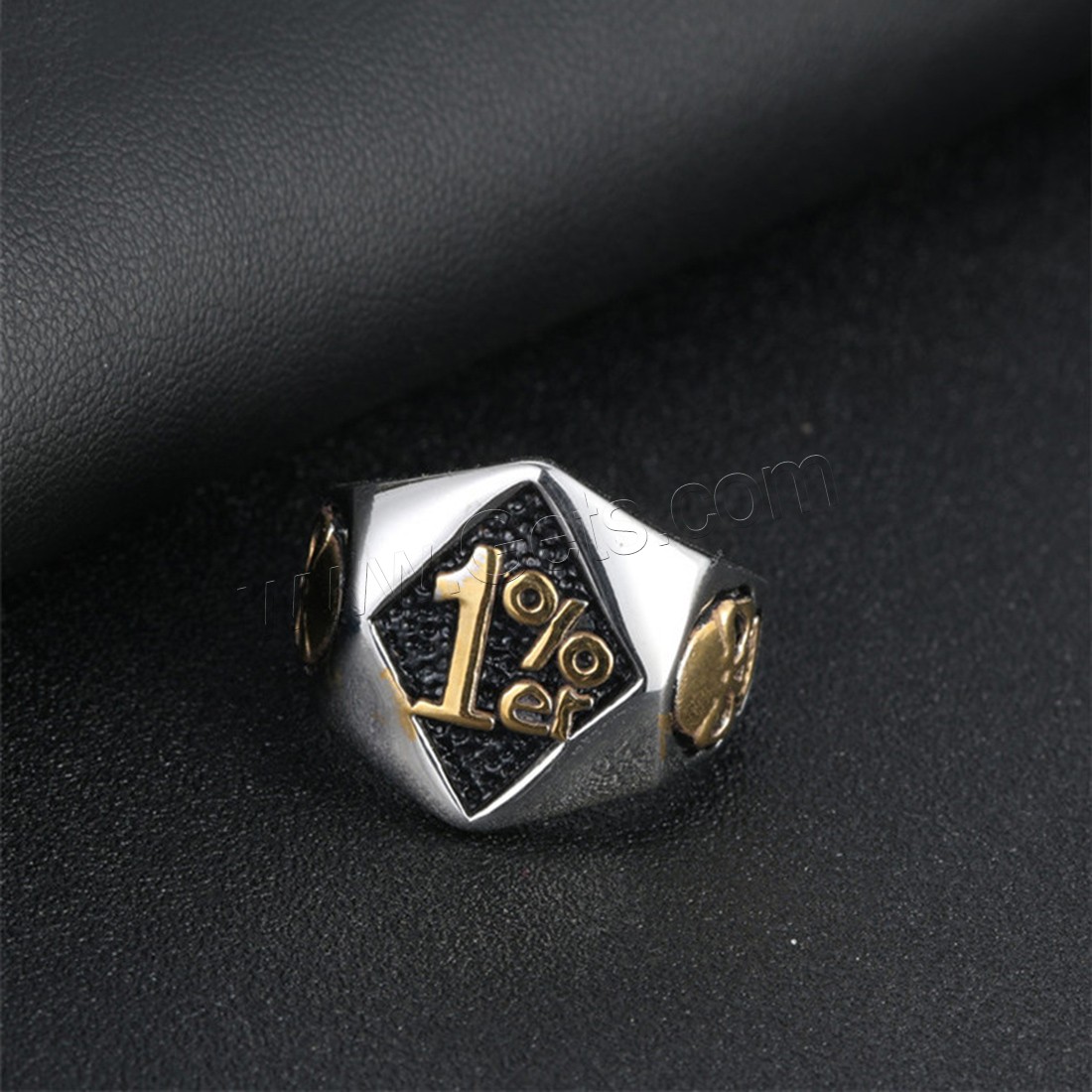 Титан Сталь палец кольцо, титан, Другое покрытие, полировка & разный размер для выбора & Мужский & чернеют, 21mm, продается PC