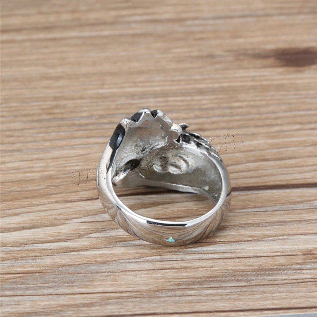 Титан Сталь палец кольцо, титан, Орел, полированный, разный размер для выбора & Мужский & чернеют, 22mm, продается PC