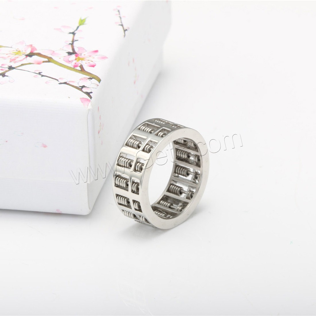 Титан Сталь палец кольцо, титан, полированный, разный размер для выбора & Мужский & чернеют, 9mm, продается PC