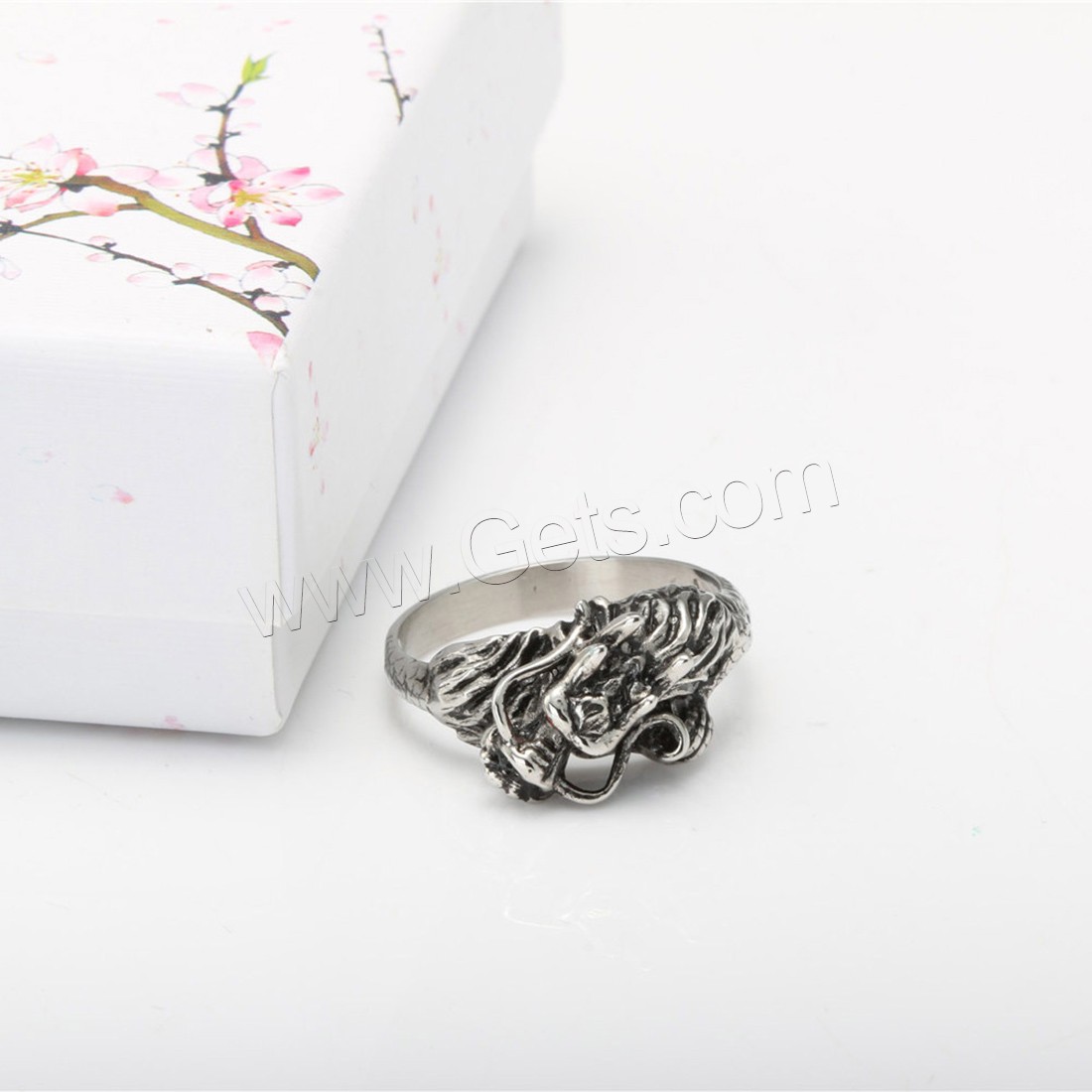 Titanium Steel Finger Ring, Dragon, different size for choice & for man & blacken, 13mm, Sold By PC