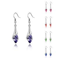 CRYSTALLIZED™ Elements Crystal Drop Earring, Brass, with CRYSTALLIZED™, Horse Eye, platinum plated, for woman & faceted nickel, lead & cadmium free 