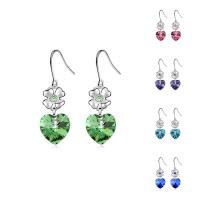 CRYSTALLIZED™ Elements Crystal Drop Earring, Brass, with CRYSTALLIZED™, Heart, platinum plated, for woman & faceted, nickel, lead & cadmium free 