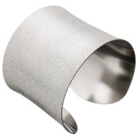 pulsera brazalete de acero inoxidable, para mujer & pliegue, color original, 50mm, diámetro interior:aproximado 57x55mm, Vendido por UD