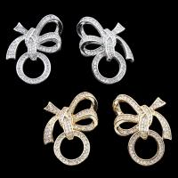 Brass Drop Earring, plated, micro pave cubic zirconia & for woman nickel, lead & cadmium free 