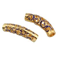 Cloisonne Hollow Beads, gold color plated, enamel, nickel, lead & cadmium free Approx 4mm 
