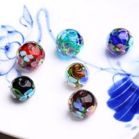 Handgefertigte Lampwork Perlen, handgemacht, gemischt, 12-14mm, Bohrung:ca. 2mm, verkauft von PC