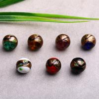 Handgefertigte Lampwork Perlen, handgemacht, gemischt, 14mm, Bohrung:ca. 2mm, verkauft von PC