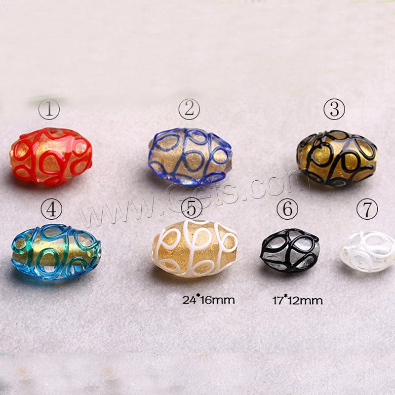 Handgefertigte Lampwork Perlen, handgemacht, verschiedene Größen vorhanden & gemischt, Bohrung:ca. 2mm, verkauft von PC