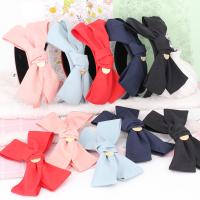 Hair Bands, Cloth, with Zinc Alloy, Bowknot 40mm 
