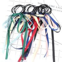 Ponytail Holder, nylon elastic cord, with Satin Ribbon 50mm 