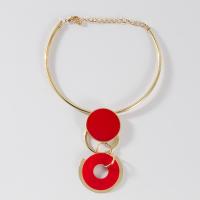 Acrylic Necklace, Zinc Alloy, with Acrylic, gold color plated, for woman & enamel lead & cadmium free, 460mm Approx 18 Inch 