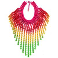 Zinc Alloy Fringe Necklace, plated, for woman lead & cadmium free, 480mm Approx 18.5 Inch 