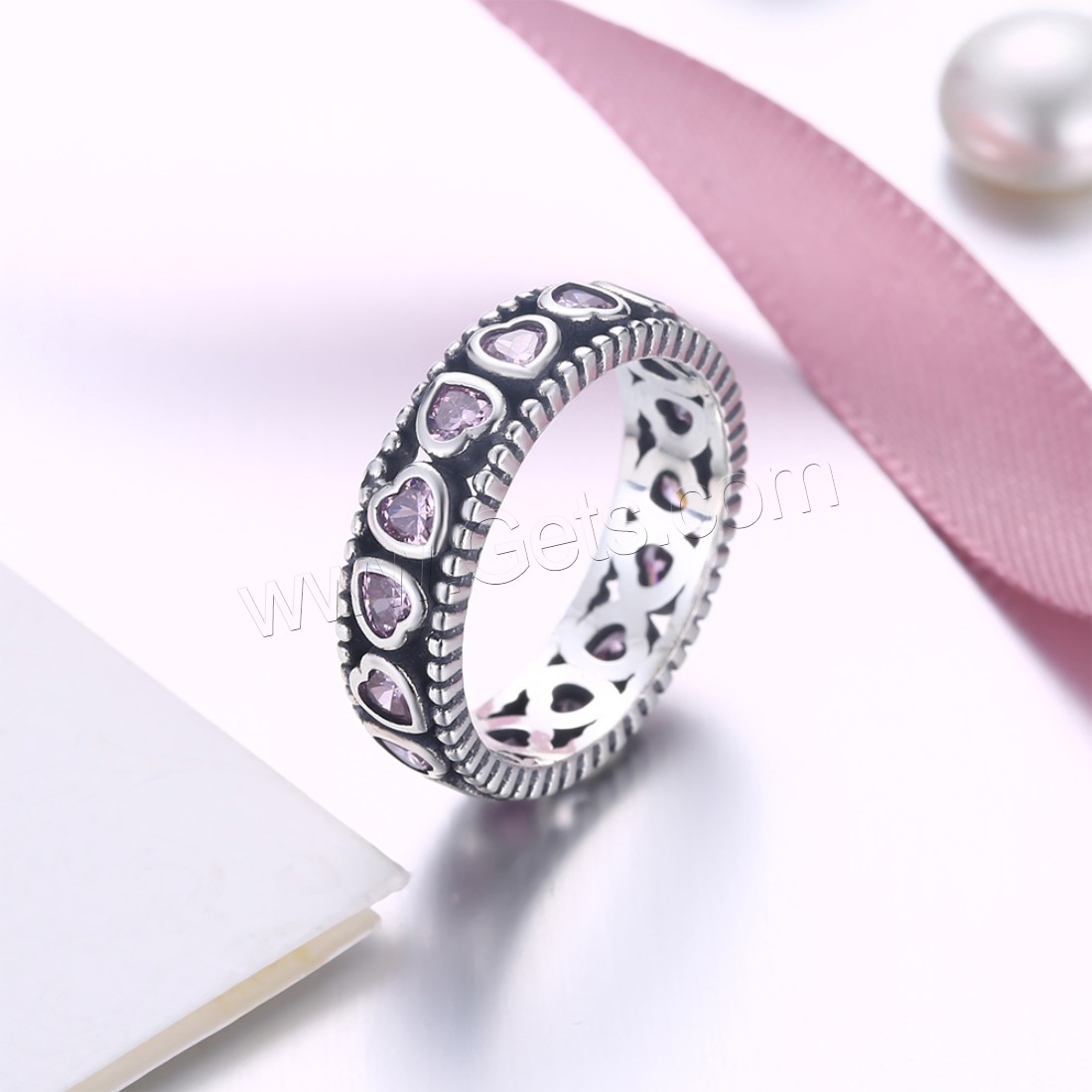 Thailand Sterling Silver, different size for choice & for woman & with cubic zirconia, 6mm, Sold By PC