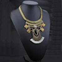 Zinc Alloy Necklace, with ABS Plastic Pearl & Resin, plated, for woman lead & cadmium free, 550mm Approx 21.5 Inch 