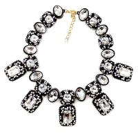 Crystal Zinc Alloy Necklace, with Crystal, plated, for woman & faceted lead & cadmium free, 420mm Approx 16.5 Inch 