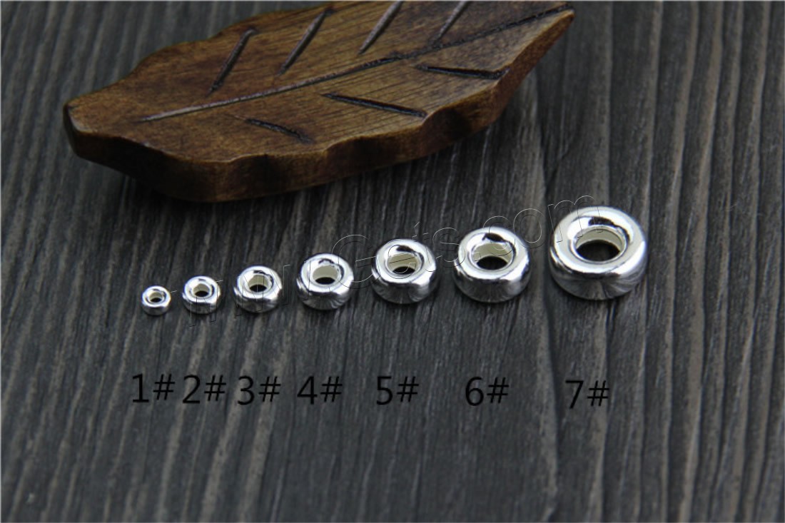 Sterling Silver Spacer Beads, 925 Sterling Silver, Rondelle, different size for choice, Sold By PC