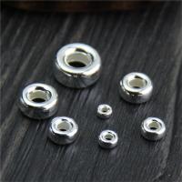 Sterling Silver Spacer Beads, 925 Sterling Silver, Rondelle 