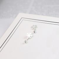 Sterling Silver Drop Earring, 925 Sterling Silver, Snowflake, hypo allergic & for woman 