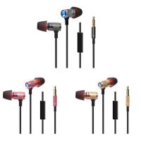 Corded Earphone Earbuds Headphones, Nylon Cord, with Aluminum Alloy & Silicone, for cellphone 3.5mm Approx 98 Inch 
