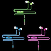 Corded Earphone Earbuds Headphones, TPE, with Aluminum Alloy & Silicone, for cellphone & luminated 3.5mm Approx 98 Inch 