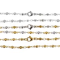 Halskette, Edelstahl, plattiert, unisex, keine, 8x3mm, Länge:ca. 17 ZollInch, verkauft von Strang