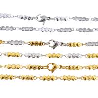 Halskette, Edelstahl, plattiert, unisex, keine, 13x3.5mm, Länge:ca. 17 ZollInch, verkauft von Strang