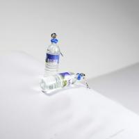 Resin Drop Earring, 925 Sterling Silver, with Resin, Bottle, platinum plated, hypo allergic & for woman 