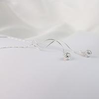 Sterling Silver Thread Through Earrings, 925 Sterling Silver, hypo allergic & for woman & hollow, 24.75 