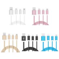 Nylon Cord Data Cable, with Aluminum Alloy, for android mobile phone & for iPhone Approx 47 Inch 