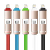 Plástico Cable de datos, con Aleación de aluminio, para teléfono móvil con android & para el iPhone, más colores para la opción, 100cm, longitud:aproximado 39 Inch, Vendido por Sarta