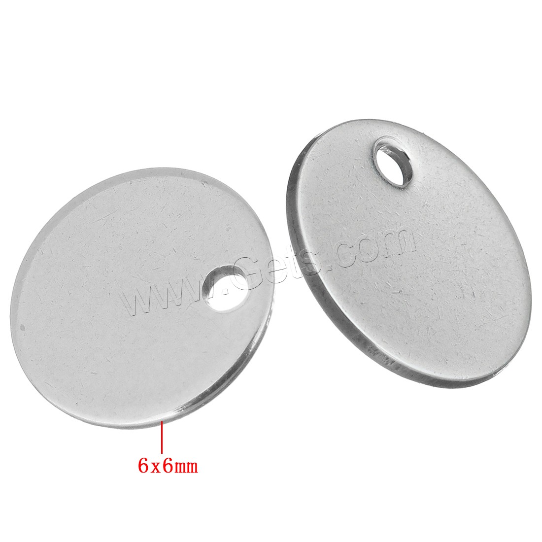 Stainless Steel Pendants, Flat Round, different size for choice, original color, Sold By PC