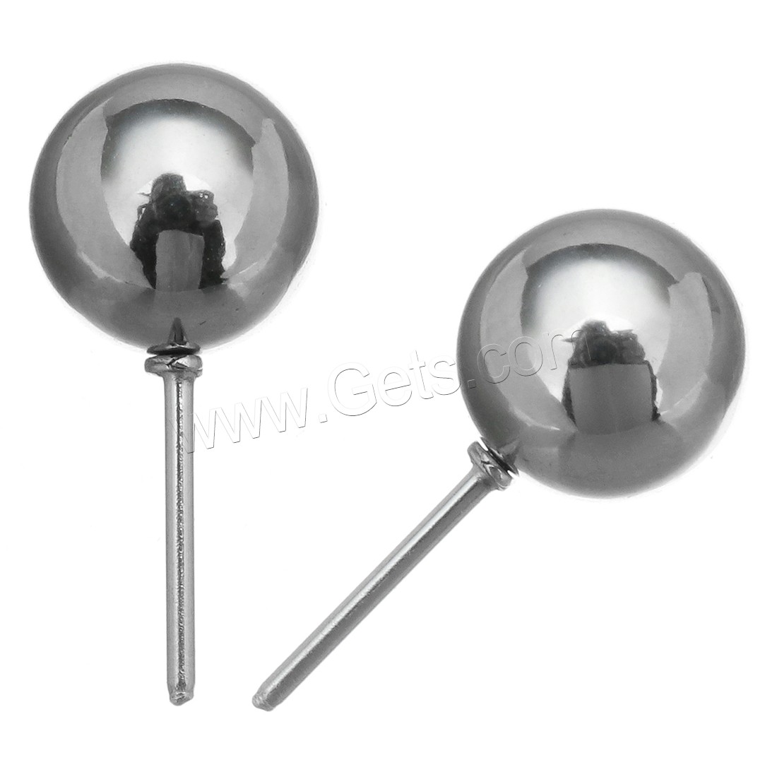 Stainless Steel Stud Earring, without earnut & different size for choice, original color, Sold By PC