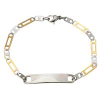 Two Tone Stainless Steel Bracelets, plated, for woman  Approx 7 Inch 