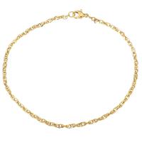 Stainless Steel Chain Bracelets, gold color plated, oval chain & for woman, 1.5mm Approx 8 Inch 