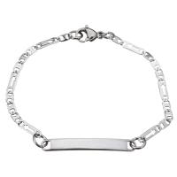 Stainless Steel Chain Bracelets, for woman, original color  Approx 6 Inch 
