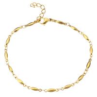 Stainless Steel Chain Bracelets, with 1Inch extender chain, gold color plated, for woman Approx 8 Inch 
